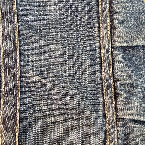 Westbound Blue Denim Ruffled Long Sleeve Jacket Women's Size L - Picture 5 of 7